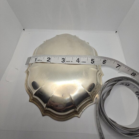 Vintage Chippendale International Silver Serving Tray 694 Scalloped 7"L x 6"W - Picture 6 of 6